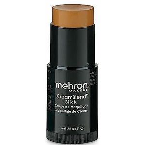 Mehron Make-up CreamBlend Stick | Gezichtsbeschildering, lichaamsbeschildering en foundation make-up | Lichaamsverf stift (Dark 0)
