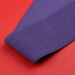 Verdikte elastische band met maismotief - platte tailleband in goud/zilver metallic (brede stretchriem voor modieuze tailleversteviging) - 4 cm