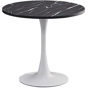 Prachtige ronde tafel, eenvoudige zakelijke onderhandelingssalontafel, H75CM balkon witte vrijetijdstafel, kleine familie eettafel, kleine ontvangsttafel (Kleur: D, Maat: 80cm)