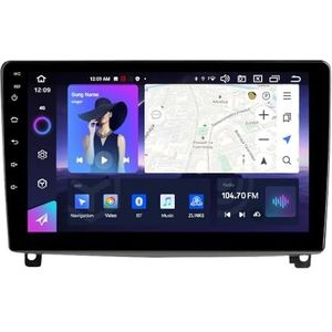 Android 14 Autoradio Stereo voor P-eugeot 407(2004-2011) 9 Inch Touchscreen Multimedia Speler met Draadloze Carplay 2 Din GPS Navigatie FM RDS Bluetooth 5G-WiFi SWC DSP,M100s