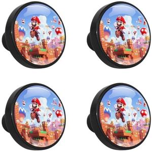 KYATON Voor Mario Ronde Lade Trekt met Schroeven (4 Stks) ABS Glas Handvat 1.3x1.0 in/3.3x2.5 cm Kast Deurknoppen Set