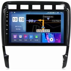 9 inch touch screen multimedia speler bluetooth autoradio voor Porsche Cayenne 2002-2010 Android 12.0 Car Stereo gebouwd carautoplay ondersteuning stuurwielbediening wifi 4g gps navigatie (Size : 8+W