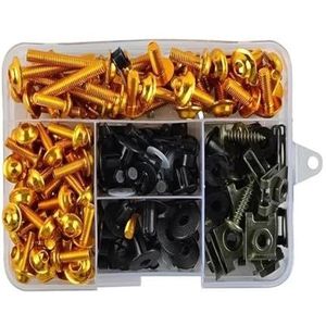 Voor Ducati Most Of Sportbikes Kuipbouten Schroeven Kit Moerclips Motorfiets schroevenset(GOUD)