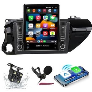 Android 14 Autoradio Navi voor T-oyota Hilux LHD/RHD (2015-2020) 9,7 ""schermradio met draadloze carplay Android Auto GPS Navigatieondersteuning Bluetooth 5.0 HIFI FM 5G-WiFi SWC MIC,M150s