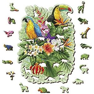 Wooden City Wooden Puzzle Tropical birds