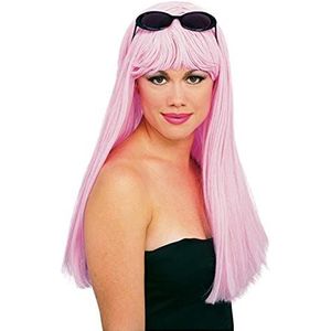 Rubie's Officiële Volwassen Glamour Pruik - Lichtroze - One Size