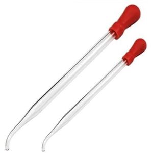 Glas zonder schaal 2 stuks lab rubberen kop borosilicaatglas druppelaar 150-200mm