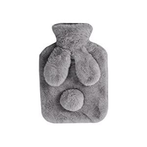DieffematicRSD Warmwaterkruik Warmwaterkruik met schattige hoes 0,3L 0,5L 1L warmwaterzak for periode Nek Schouder Voetenwarmer (Color : Dark grey, Size : 500ML)