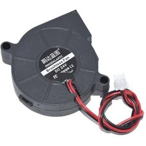 3D-printerventilator 5015 12V/24V met dubbele lagers, centrifugaal DC-koeling 5015S voor i3 CR-10/10S/Ender3(24V Fan)