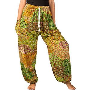 Lofbaz Harembroek voor dames, pauw met trekkoord. - - 40