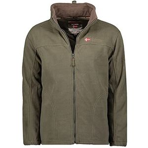 Geographical Norway Tamazonie Men - fleece halfdik man warm gistwerk rits - jas herfst winter lente warm mannen - lange mouwen pullover zacht comfort outdoor, Kaki, L