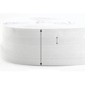 2/5 meter 20-50 mm siliconen antislip elastische band golflint singelband ondergoed riem riem kledingstuk doe-het-zelf benodigdheden naaiaccessoire-EB038-wit-50mm-5 meter