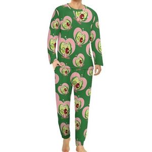Avocado Familie Zwangerschap Mannen Pyjama Set Lounge Wear Lange Mouwen Top En Bottom 2-delig Nachtkleding
