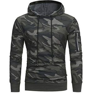 PRJN Heren pullover fleece sweatshirt camouflage hoodies heren gevoerde pullover hoodie sweatshirt unisex 3D geprint lichtgewicht hoodie voor mannen lange mouwen capuchon pullover heren lange mouw