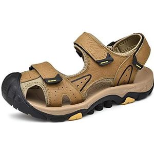 EKsma Outdoor wandelsandalen voor heren, gesloten teen, lichtgewicht trailwandelsandalen, zomerschoenen, Bruin, 39.5 EU