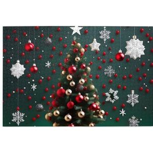 Ronde bal kerstboom foto puzzel & 1000 stukjes houten puzzel, huisdecoratie, uniek verjaardagscadeau. Geschikt voor tieners en volwassenen.