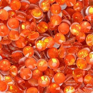 SS3-SS30 Flashing Series Glazen Strass Steentjes Heldere Niet-hotfix Flatback Glitter Steentjes DIY Nail Art Decoratie-Fl Fel Oranje-SS12-1440 Stuks