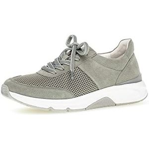 Gabor Low-Top sneakers voor dames, lage schoenen, uitneembaar voetbed, groen pino, 40 EU