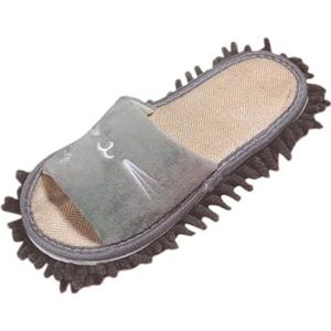 GERRIT Wasbare, stofdichte dweilpantoffels, ultrafijne vezels, stofdichte pantoffels voor heren en dames, vloerreiniging, Kleur1, 26.5cm-27cm