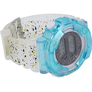 Multifunctioneel Ademend Polshorloge Grote Digitale Wijzerplaat PU Transparant Armbandverloop Elektronisch Horloge voor Meisjes voor Jongens (Paars)