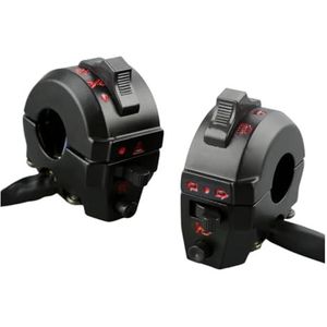 LED Stuurschakelaar 7/8""22mm Motorfiets ATV Stuur Linker- En Rechterzijde Bedieningsschakelaar