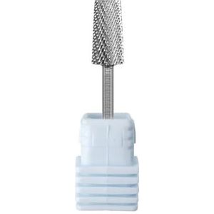 DHRCONPA Grote trapeziumvormige taps toelopende cilinder, goudzilveren stalen hardmetalen frees, nagelboor, manicure en pedicure.