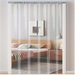 PVC-strokengordijn voor deuren, PVC-stripgordijnset, kunststof vinylstripdeurgordijn, orkaanluiken(1.6mm,0.75x2m)