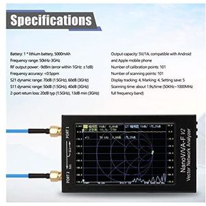 Spectrumanalysator, 4.3/3.2/2.8In Scherm 3G Vector Netwerk Analyzer SAA-2 VNA V2 Antenne Analyzer Kortegolf HF VHF UHF Meet Duplexer Filter(4.3 Inch 3G)