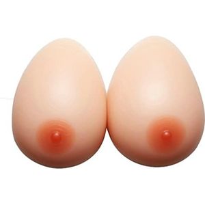 ZCOINS 1 Paar Realistische Teardrop Siliconen Borsten BH Borstprothesen voor Mastektomie, Vrouwen met geen of Kleine Borsten (Huidskleur, S(Cup A, 500g/paar))