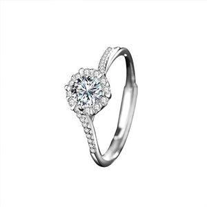 Moissan diamanten sneeuwvlok diamanten ring 925 zilveren ring sieraden open hand sieraden bruiloft trouwring
