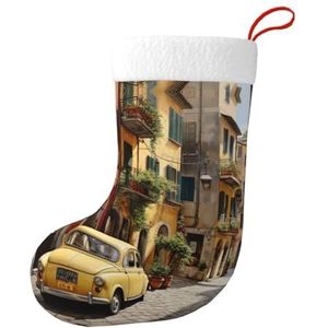 MGGAklp Italiaanse Straat Print Kerst Kousen Snoep Zakken Voor Familie Vakantie Party Kerstboom Decoraties