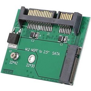Diyeeni M.2 NGFF SSD naar 2,5 inch SATA 3.0 adapterkaart, M.2 NGFF naar SATA III converter voor laptop/desktop harde schijven SSD model 2242