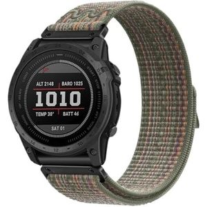 22 26 MM Nylon Horlogeband Polsband fit for Garmin Fenix ​​7X 7Pro 6X 6 5X 5 Plus Instinct 935 945 Epix 2 Band QuickFit Armband Correa(E,22mm For Fenix 6 6Pro)