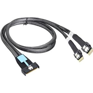 Server Uitbreiding Data Kabel 8i naar Dubbele SFF8654 4i Interfaces Verbindingskabel 50CM 19.7 ""Snelle Overdracht