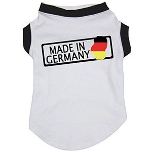 Petitebelle Puppy Hond Kleding Gemaakt in Duitsland Wit Katoen Shirt, X-Large, Kleur: wit