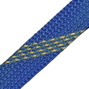 Uitbreidbare, geweven kabelbehuizing, Uitbreidbare gevlochten kabelmanagementhuls, veelkleurig, 2 mm-40 mm(Blue Gold,2MM-1 METERS)