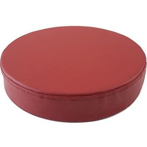 PU's imitatie van huid, stoel, stoel... Ronde Keuken Eetkamerstoel Zitkussen Stoelkussen - Hoge Kruk Stoelkussen - Barstoel Zitkussen Billenkussen(Maroon,45 * 45 * 5cm)