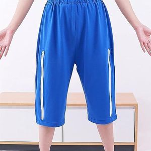 Incontinentieverzorgingsbroek - gemakkelijk te dragen en uit te trekken patiëntenverzorgingsbroek, stoma-afvoerzak verzorgingsbroek katheterbroek met dubbele zakontwerp (kleur: blauw, maat: XXL)