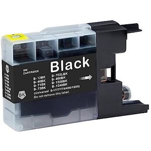 1 Go Inks Zwarte Inkt Cartridge ter vervanging van Brother LC1240Bk Compatibel/non-OEM voor gebruik met Brother DCP & MFC-printers
