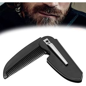 Opvouwbare zakkam, snor opvouwbare kam Kunststof mannen opvouwbare zakkam voor dagelijks leven voor op reis