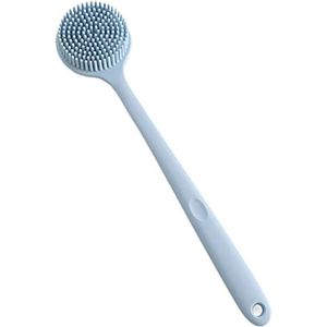 JINGYAN Gootsteenafvoerstopper Bath Brush Back Body Shower Sponge Scrubber Brushes With Handle Exfoliating Scrub Skin Massager Exfoliation(Mavi)