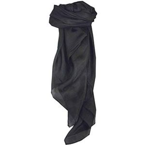 Mulberry Silk Hand Dyed Square Scarf Black from Pashmina & Silk