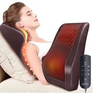 OMASSA Massageapparaat nekmassageapparaat met warmte, shiatsu massageapparaat, 3D-kneedrugmassageapparaat, spierpijnverlichting voor nek, rug, benen, cadeaus voor mannen, vrouwen, mama, papa.