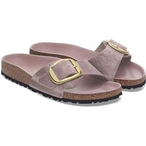Birkenstock - Madrid Big Buckle - Slippers - Zwart - Suède/Nubuck