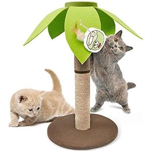 Krabpalen kattenkrabpaal kat kokospalm voor binnenkatten met sisal krabpaal hangende sisal-touwen schattige kattenkrabber voor grote katten en kittens