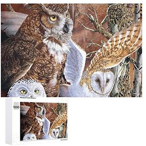 Find The Owls Jigsaw Puzzel voor Volwassenen Gepersonaliseerde Houten Jigsaw Foto Kunstwerk Voor Thuis Wanddecoratie Gift 1000 STKS