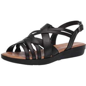 Easy Street womens Flat Sandal, Black, 8 N US