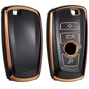 Sleutelbehuizing houder TPU Autosleutel Case Cover Shell Fob Bescherm Houder Keyless Voor BMW 1 3 5 7 Serie X1 X3 X4 X5 F10 F15 F16 F20 F30 F18 F25 M3 M4 E34 Sleutelbehuizing(A style Black)