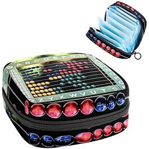 Maandverband Opbergtas,Draagbare maandverband Opbergzak,Slide Rule, Meerkleurig, 4.7x6.6x6.6 in/12x17x17 cm
