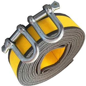 Sleepkabel Met Metalen Haken, 5/10/15/20/25 Ton Nylon Sleepriem Met Hoge Sterkte, Sleepkabel Voor Herstel Met Stalen Gesmede Haken, Heavy-duty Riemen Voor Lieraanhangwagens (Size : 5m(15T))